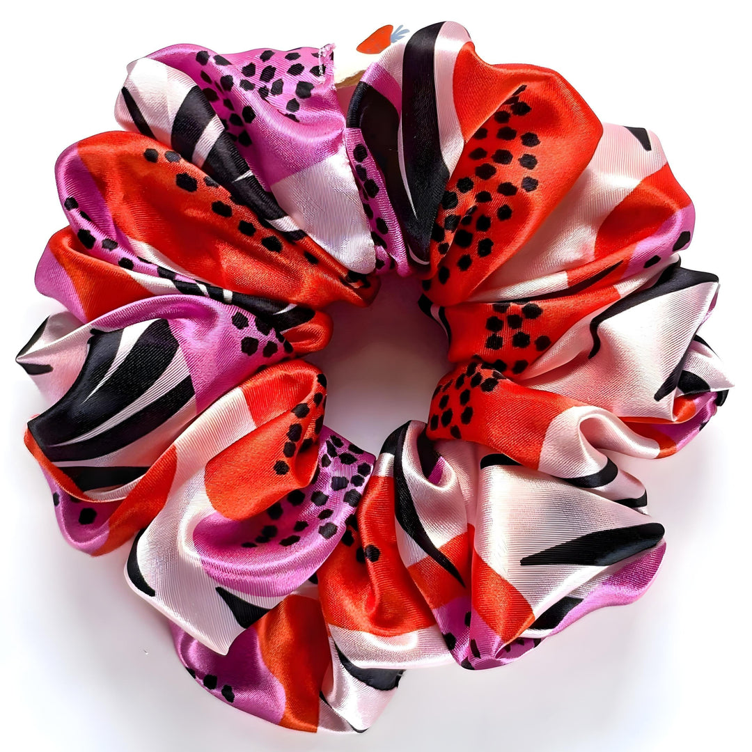 Tropical Fruit XL Handmade Satin Scrunchie - Lola