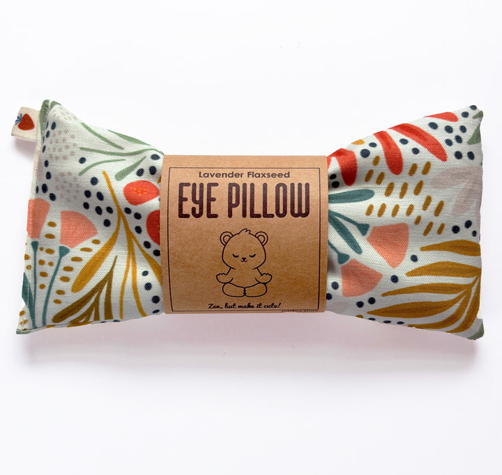 Spring Harvest | Lavender Flaxseed Eye Pillow –  Colorful Floral Design for Relaxation, Sleep & Headache Relief
