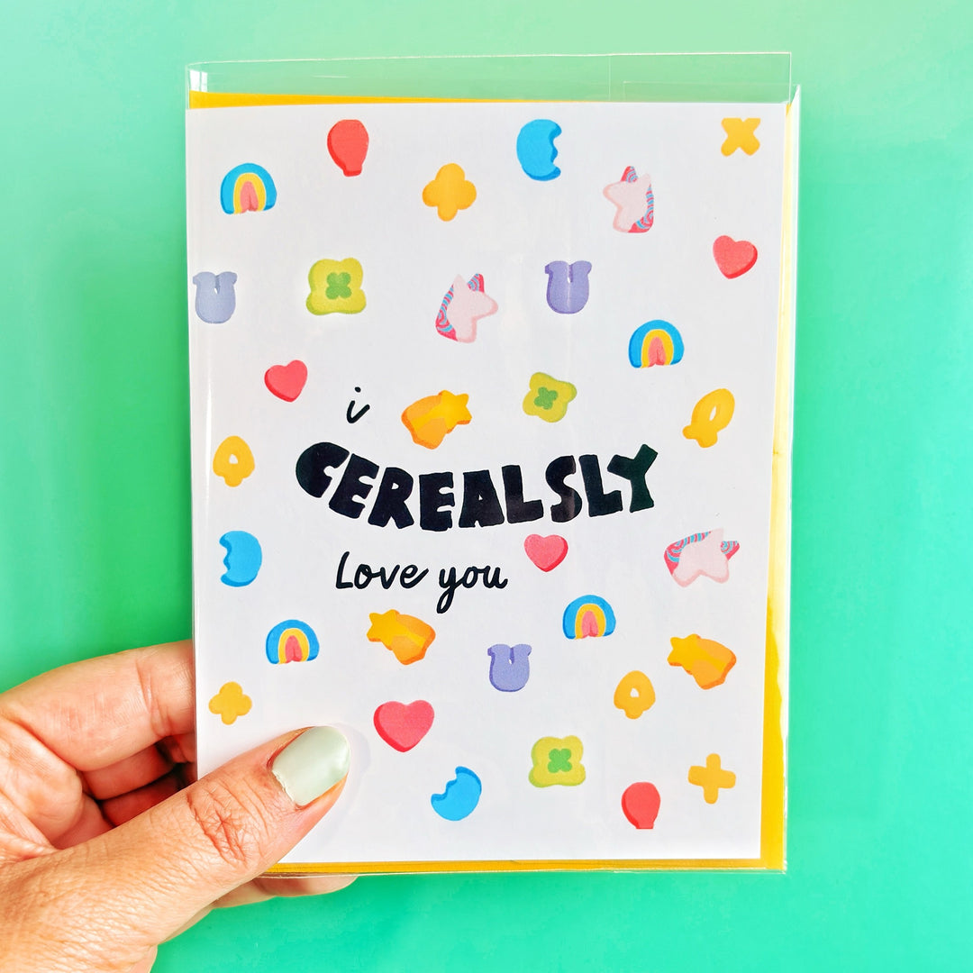 🥣 "I Cerealsly Love You" Greeting Card