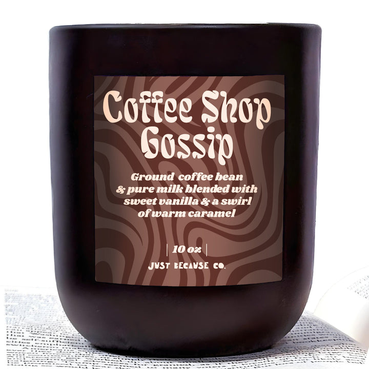Coffee Shop Gossip - Ground Coffee, Pure Milk and Vanilla Soy Wax Candle