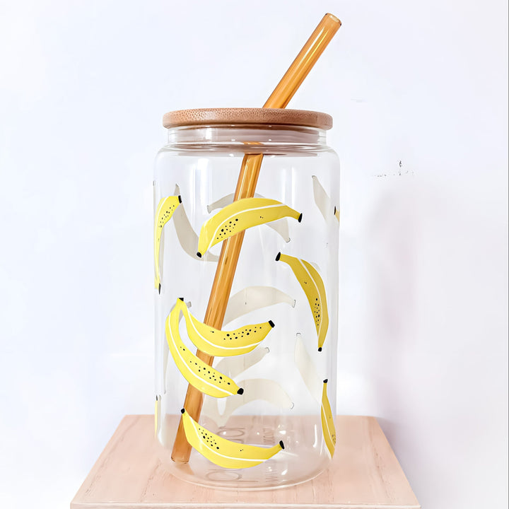 Banana Breeze Glass Cup – 16oz