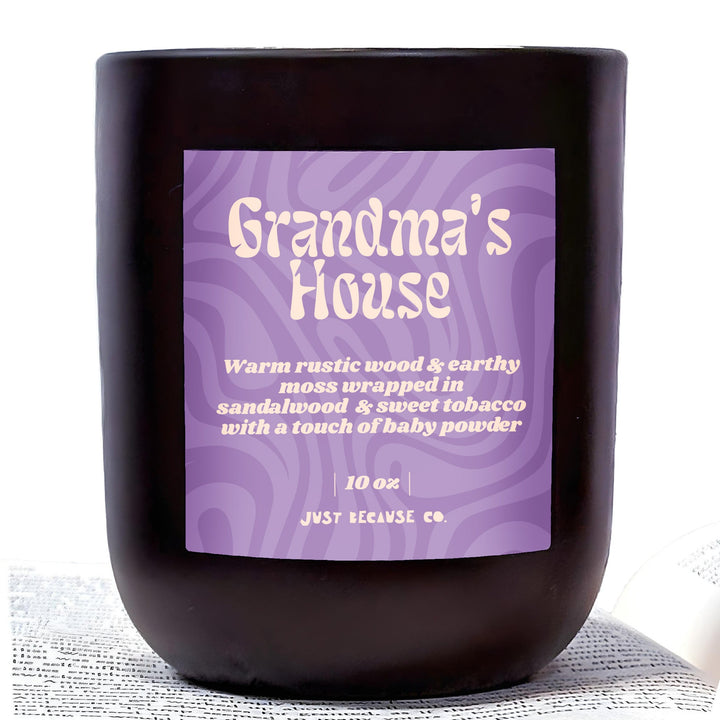 Grandmas House - Warm Rustic wood and floral Soy Wax Candle