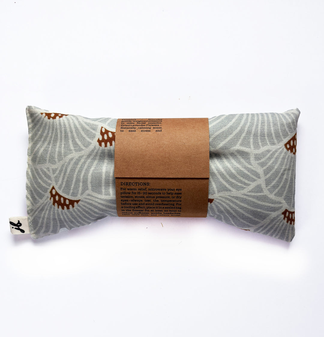 Lavender Flaxseed Eye Pillow – Soft Sky | Light Blue & Gray Floral Design for Relaxation, Sleep & Headache Relief