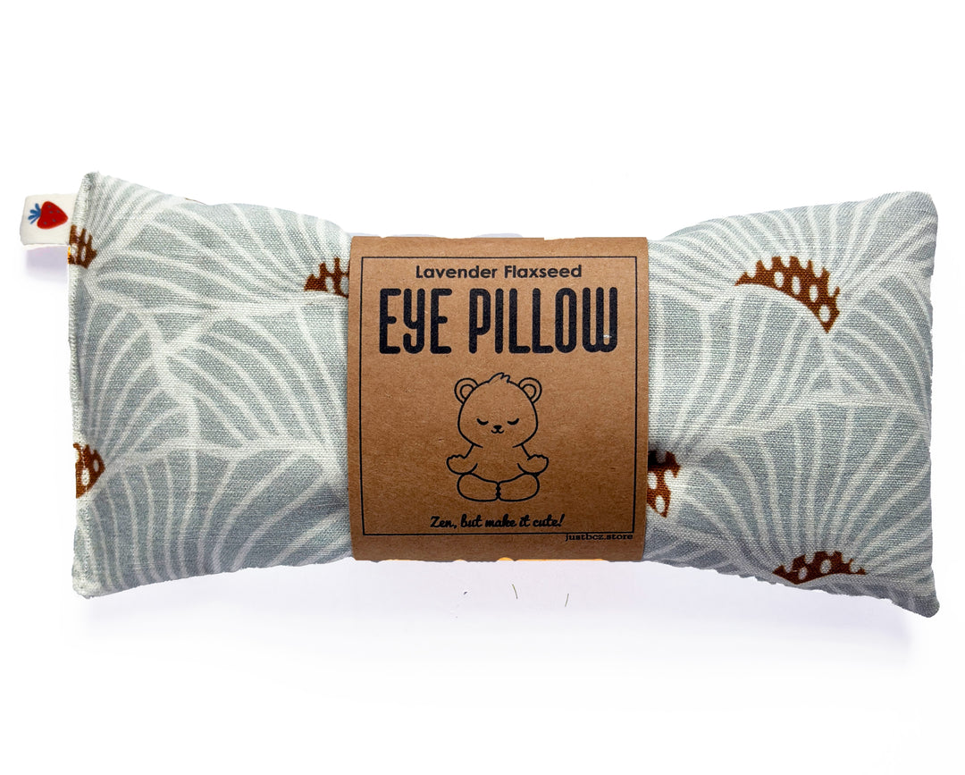 Lavender Flaxseed Eye Pillow – Soft Sky | Light Blue & Gray Floral Design for Relaxation, Sleep & Headache Relief
