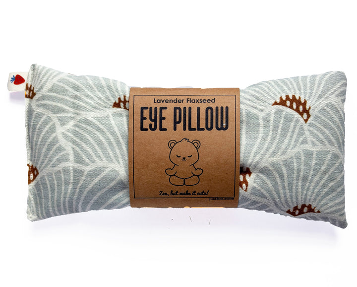 Lavender Flaxseed Eye Pillow – Soft Sky | Light Blue & Gray Floral Design for Relaxation, Sleep & Headache Relief
