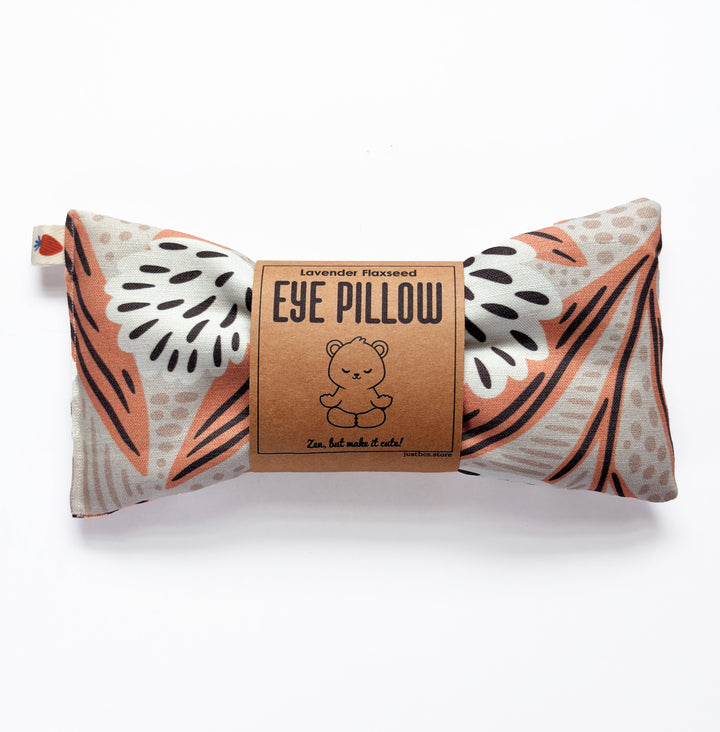 Lavender Flaxseed Eye Pillow – “Muted Muse” | Abstract Clay Floral Design for Relaxation, Sleep & Headache Relief
