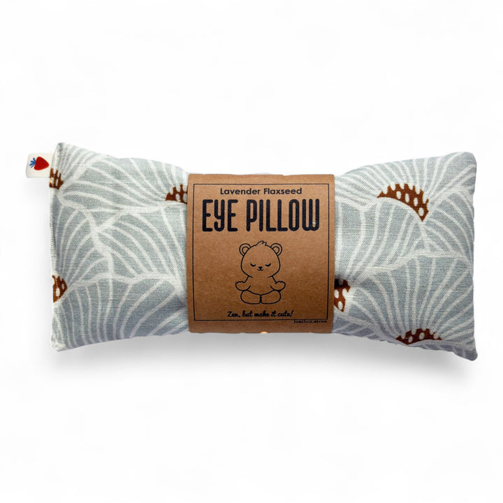 Lavender Flaxseed Eye Pillow – Soft Sky | Light Blue & Gray Floral Design for Relaxation, Sleep & Headache Relief