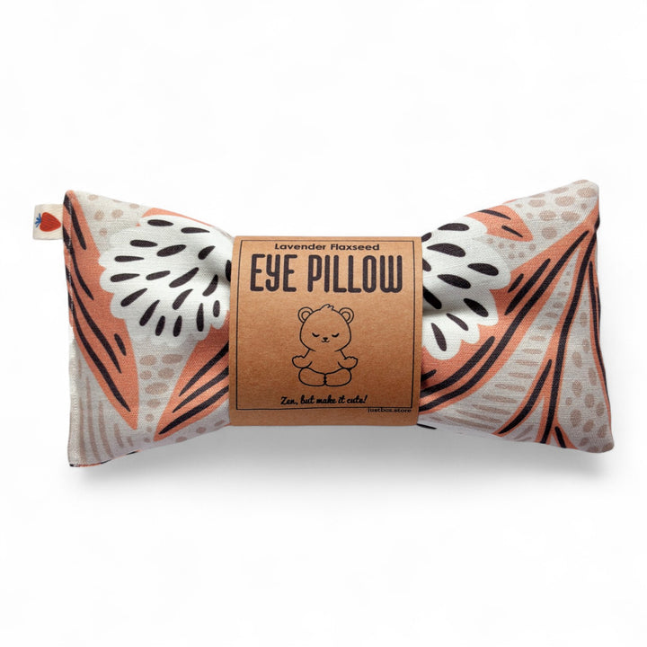 Lavender Flaxseed Eye Pillow – “Muted Muse” | Abstract Clay Floral Design for Relaxation, Sleep & Headache Relief