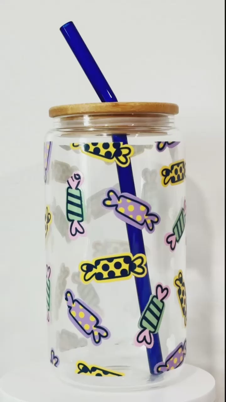 Candy Pop Glass Cup – 16oz