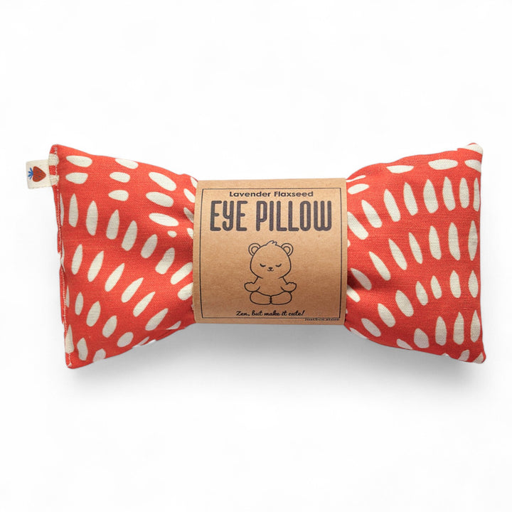Lavender Flaxseed Eye Pillow – Sunset Sprinkle | Weighted Eye Mask with Orange-Pink Abstract Pattern for Stress & Sinus Relief